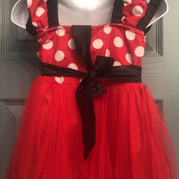 Toddler girl Minnie Mouse dress with ears - Picture 3 of 3